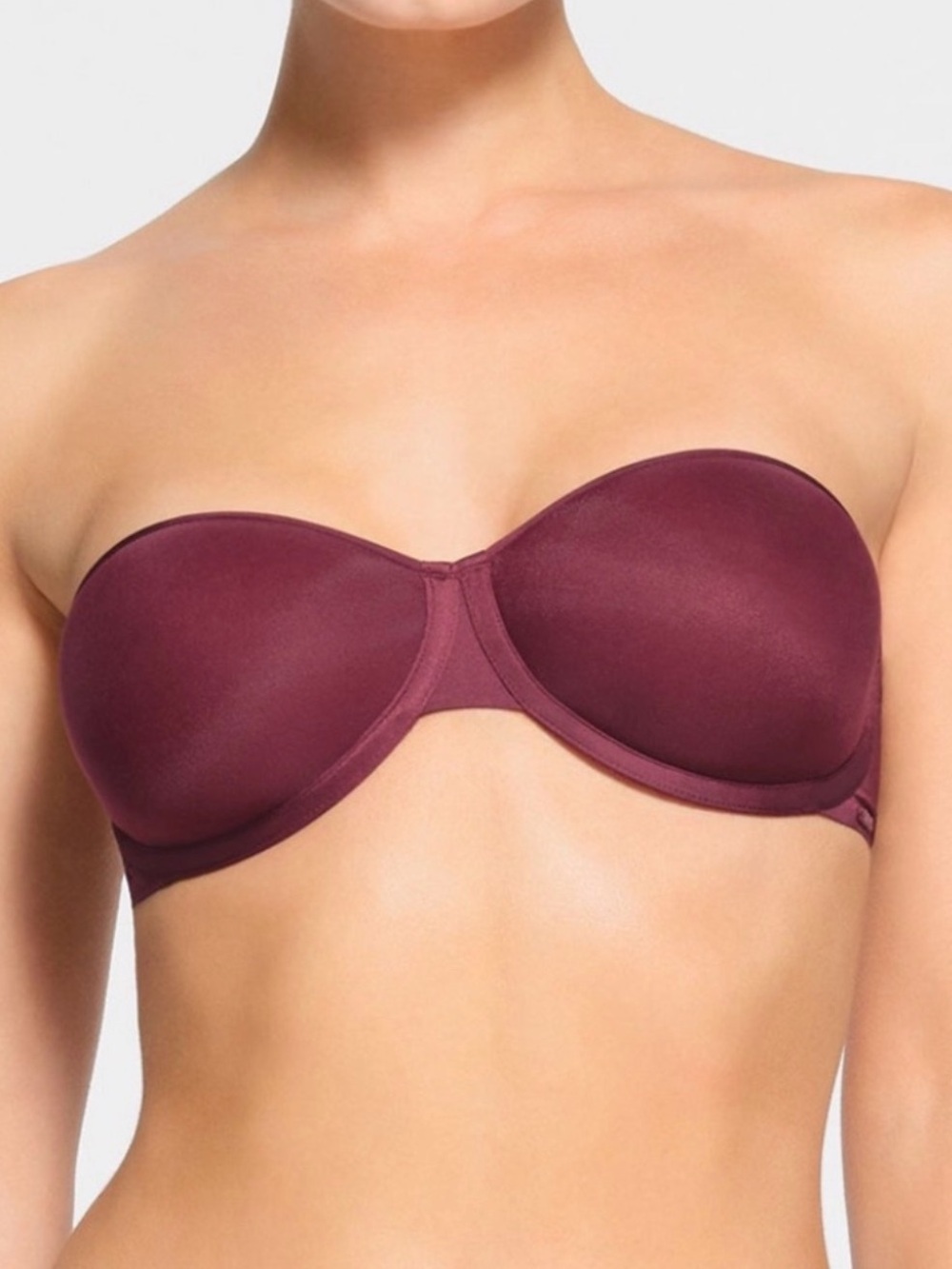 SKIMS Weightless Strapless Bra - Wine 38C